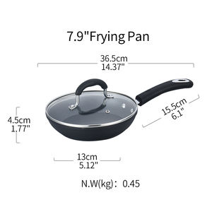 Juego de utensilios de cocina antiadherentes de 7,87 pulgadas, juego de utensilios de cocina de aluminio de varios colores, Carne frita, huevo frito, apto para lavavajillas - Product Image 2