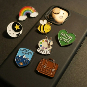 Autocollants métalliques personnalisés, badges, épingles en émail pour téléphone portable, autocollants métalliques pour téléphone portable - Product Image 5