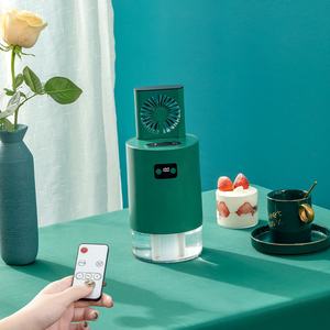 Ventiladores de Aire con Humidificador Ultrasónico Recargable, Ventiladores de Mesa con Doble Orificio de Pulverización - Product Image 6