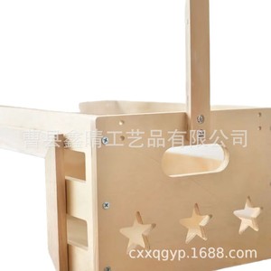 Porte-bébé en bois, boîte de rangement pour jouets et articles de toilette, étagère de rangement en bois massif pour vêtements de nouveau-né - Product Image 1