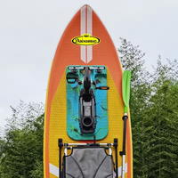 Nouveau design siège unique gonflable SUP pédale en métal Tri-puissance moteur électrique pédale Kayak bateau à rames pour l'océan