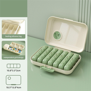 Organizador de Pastillas Semanal Portátil Personalizable al por Mayor, Mini Contenedor de Almacenamiento de Pastillas con 2 Compartimentos y Tapa Abatible para Viajes - Product Image 3