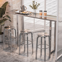 Ensemble de meubles en métal de style industriel en acier inoxydable table basse à vendre