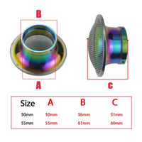 Karburator sepeda motor, tahan lama 50mm 55mm Kei Hin Mikuni PWK 21 24 26 28 30 32 34mm PE 28 30mm karburator sepeda motor Filter udara cangkir angin dengan jaring