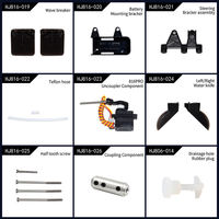 Bateau RC personnalisable HJ816 HJ816PRO, ensemble complet d'accessoires, engrenage de direction, récepteur, batterie, moteur à jet
