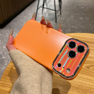 เคสโทรศัพท์กันกระแทกสีพื้นแบบนิ่ม TPU ป้องกันรอยนิ้วมือ รุ่น Laser Aurora Large Window สำหรับ iPhone 17 Air Pro Max 16 15 14 13 - Product Image 2