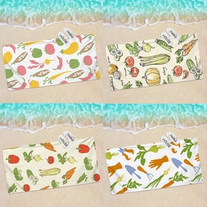 Rau Tươi Loạt Quá Khổ Trọng Lượng Nhẹ Nhanh Chóng Khô Cát Miễn Phí Đa Năng 3D Kỹ Thuật Số In Ấn Hình Chữ Nhật Bãi Biển Khăn - Product Image 1