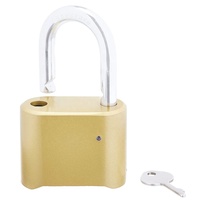 Cadenas robuste en laiton massif, cadenas à combinaison en acier à 4 chiffres réinitialisable, serrure de sécurité en laiton pour porte d'entrepôt et portail