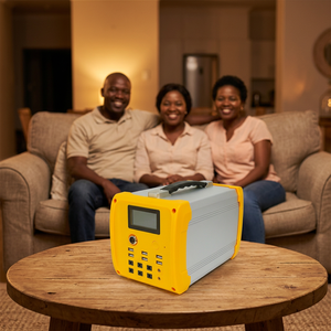Système d'énergie solaire 50W à double port USB pour le marché africain, protection contre les surtensions, compatible avec les ventilateurs et téléviseurs DC, kit d'éclairage solaire portable - Product Image 1