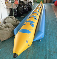 Usine en gros simple bateau banane gonflable double tube banane gonflable remorquable bateau flottant pour jeu d'eau d'été