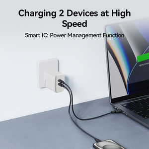 <span class=keywords><strong>Cargador</strong></span> de Teléfono Portátil Personalizado de 45W con 2 Puertos USB-C PD 3.0, Certificación OTP, OVP y PSE, Enchufe Japonés Plegable, Carga Rápida - Product Image 3