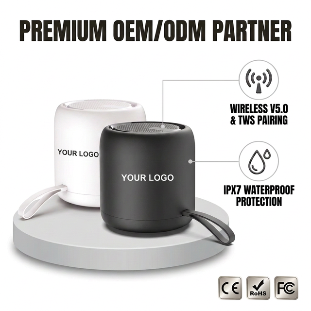 In Stock Portable Wireless Speaker 1200mah Long Playtime Powerful Sound Custom Color Hifi Audio Verified Manufacturer