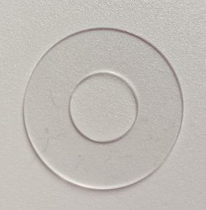 <b>Thickness</b> 1mm Clear Laser Cut Acrylic <b>Ring</b> Shape 50mm Round Guangdong Made A4 Sample Size - Product Image 1
