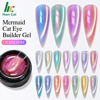 Nouveau Gel Constructeur Effet Œil de Chat Sirène 18 Couleurs Gel d'Extension d'Ongles Vente en Gros Gel Constructeur de Haute Qualité Gel Dur Logo Personnalisé