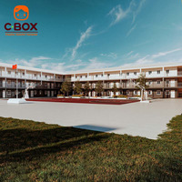 Contenedor Cbox para Escuela, Aula, Edificio Educativo, Campus Modular, Casa Contenedor de Módulos Múltiples Enlazables