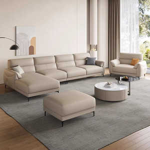 أريكة جلدية أصلية جديدة لعام 2026، تصميم عصري فاخر، ألوان وأحجام قابلة للتخصيص، أريكة لغرفة المعيشة، أرائك قطاعية، أثاث فاخر - Product Image 1