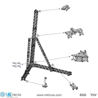 Aluminio al aire libre usado móvil simple objetivo post altavoz Torre soporte truss