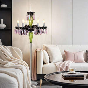 Lámpara de mesa Led de estilo europeo, vela de cristal, lámpara de pie para Villa, sala de estar, restaurante - Product Image 3