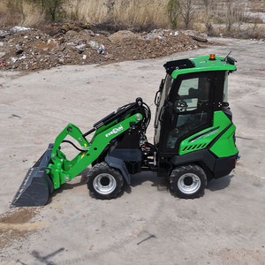 Mini-chargeuse sur pneus électrique EVERUN ERW1525E de 1,5 tonne, batterie LFP certifiée CE/EPA, chargeuse articulée pour la construction et l'agriculture - Product Image 6