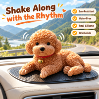 Mainan Poodle Squishy Lucu Dekorasi Mobil Rumah Mainan Anak Desain Baru Grosir Pabrik Multi Warna Mainan Pereda Stres Custom