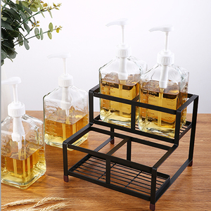 Rak Penyimpanan Tampilan Botol Anggur, Besi Tempa Kreatif - Product Image 3
