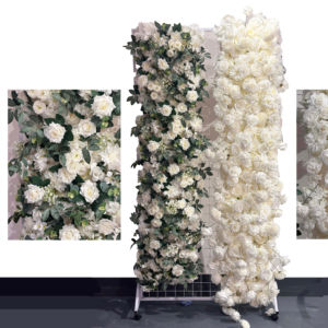 Fondo de pared de flores de hierba floral Panel de flores artificiales enrollables <span class=keywords><strong>para</strong></span> decoraciones de bodas al aire libre - Product Image 1