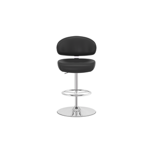 Taburete de Bar Moderno para Dueños de Bares en Europa y América, Asiento Acolchado Ajustable, Respaldo Ergonómico, Base Cromada, Cómodo - Product Image 2