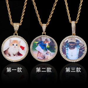 Custom <b>Iced</b> <b>Out</b> Memory Pendants Necklace Hip Hop Custom Photo Locket Picture Pendant Photo Pendant With Picture - Product Image 2