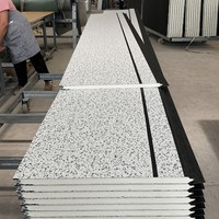 Panneaux sandwich en mousse de polyuréthane ignifuges pour la construction d'entrepôts, panneaux muraux isolés en PU les plus populaires