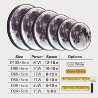 Applique murale Led en forme de lune, minimaliste, 10 pouces, 15W CCT, support de veilleuse à intensité variable