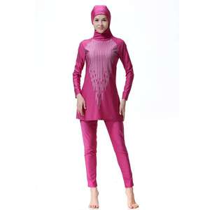 Tùy Chỉnh Khiêm tốn Đồ Bơi Cho Cộng Với Kích Thước Hồi Giáo Phụ Nữ Burkini Femme 3-Mảnh Khiêm tốn Bơi Mặc Hồi Giáo Áo Tắm - Product Image 4