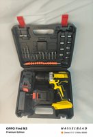 Perceuse à percussion 21V à double vitesse avec moteur à balais, visseuse électrique au lithium réversible