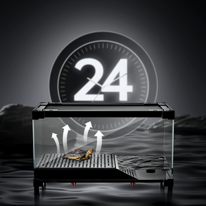 Cleen Factory Großhandel Große Glass child kröte Tank Aquarium Kit Doppels chicht gestapelt Design Turtle Box Turtle House Tank - Product Image 1