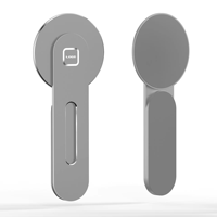 Soporte magnético para teléfono, clip de montaje lateral de monitor de computadora delgado de aluminio para todos los teléfonos, soporte de expansión portátil plegable portátil
