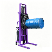 Transpalett semi-électrique robuste à levage rapide pour fûts, hauteur de levage 2000 mm, avec batterie et système de stabilisation WindSail