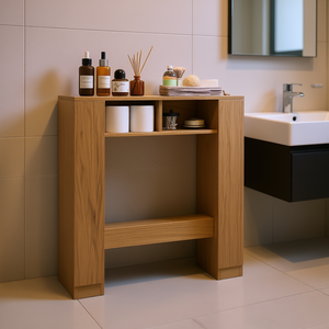 Meuble de salle de bain en bois, design moderne, autoportant, à un seul niveau, largeur 48 pouces, étagère de rangement gain de place - Product Image 2