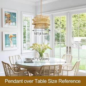 YULIN JIAFU Lámpara colgante Granja Accesorio de iluminación colgante para cabaña Cocina Isla Comedor Dormitorio Vestíbulo Pasillo - Product Image 5