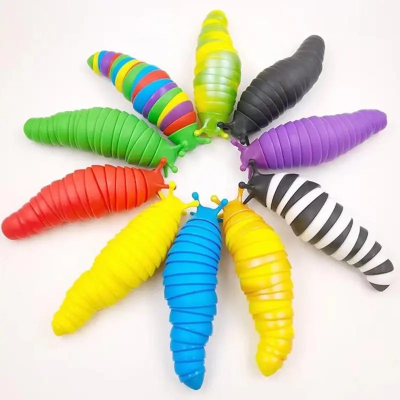 2022 Pop Tiktok Fidget Sensory Toys Plastic Fidget Slug Snail Animal Shape Toy Articulated Pressure Relieving Toys