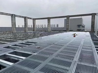 Marche d'Escalier Extérieur Durable en Acier au Carbone, Grille Métallique Galvanisée en Fer Inoxydable pour Bâtiments, Marches en Acier pour Extérieur Fournies par l'Usine