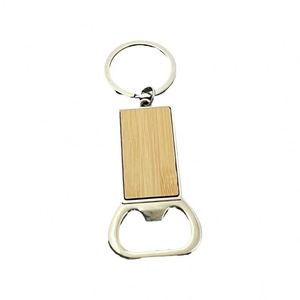 <b>Custom</b> Business Bamboo Wood Creative Key Chain Key Ring Type Metal Car Bottle Opener <b>Keychain</b> - Product Image 5