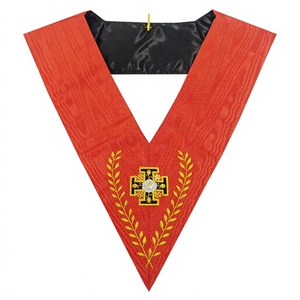 MasonicREGALIA AASR collar 18 grados bordado a mano Knight Rose Croix Acacia ramas - Product Image 1