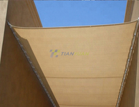 Voiles d'ombrage triangulaires extérieures produites en usine Anti-Ultraviolet Balcon Auvent Tissé HDPE Tissu Maille Patio Jardin Ombrage