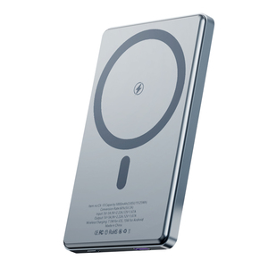 Batterie Li-Polymère Ultra-Mince 5000mAh 10W Chargeur Sans Fil Rapide <span class=keywords><strong>Power</strong></span> Bank Portable Magnétique avec Fonction de Support Entrée Type-C - Product Image 1