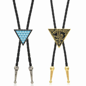 Collar de Suéter Triangular <span class=keywords><strong>Retro</strong></span> Versátil Informal, Collares con Colgante Geométrico de Aleación Creativos Unisex para Hombres y Mujeres - Product Image 1