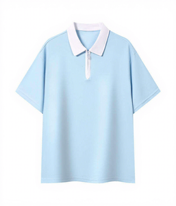 เสื้อโปโลผู้ชายแบบซิป สกรีนโลโก้ตามสั่ง ขายส่ง ออกแบบลายพิมพ์ คอปกครึ่งตัว แฟชั่นลำลอง แขนสั้น ผู้ผลิต - Product Image 4
