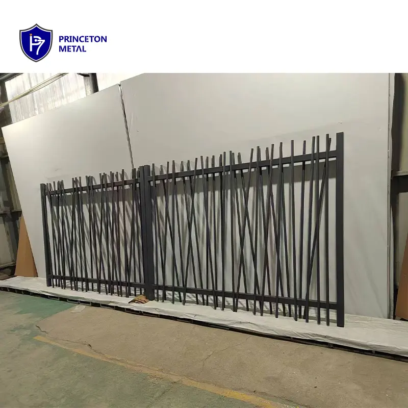 Nouveau matériau moderne Portes coulissantes battantes en aluminium automatiques Porte d'entrée