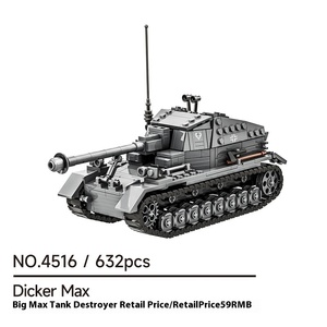 Modelo de vehículo blindado militar Wange 1:24, tanque <span class=keywords><strong>Big</strong></span> Max, bloques de construcción de plástico para niños de 6 a 12 años, juguetes de partículas pequeñas para - Product Image 6
