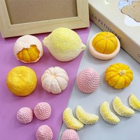 Moule en silicone écologique Kelutd pour fruits (fraise/citron/orange/citrouille) - Modèle 3D pour bougies/plateaux en résine/élaboration de gâteaux