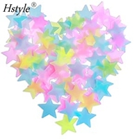 Stickers muraux en plastique, 100 pièces, brillent dans la nuit, étoiles lumineuses fluorescentes, noctilucentes, autocollants muraux, SD1300