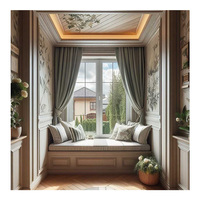 Ventanas de vidrio extra grandes Sala de estar fija Aluminio Piso a techo Ventanas corredizas de vidrio 16 Fer Bay Window Frame